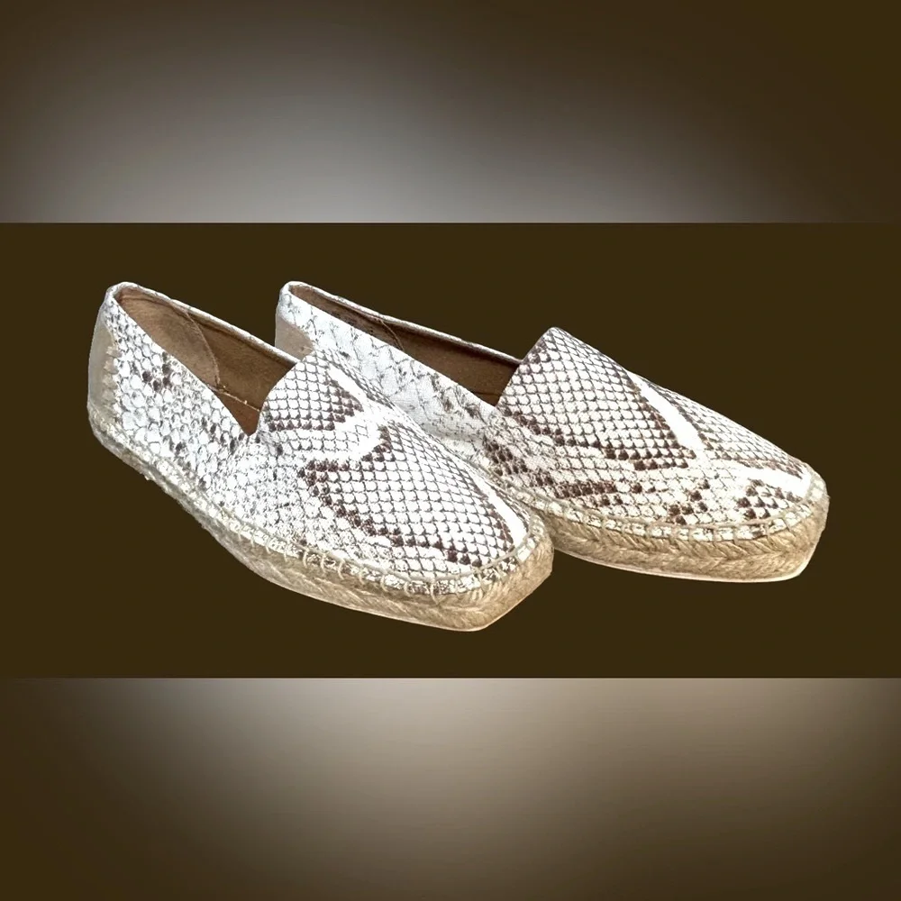 NIB Franco Sarto Slip-On Kenna Espadrilles in Natural, Size 7M
